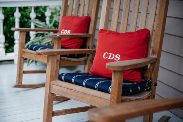 close up picture of chairs on porch