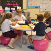 yoga balls, flexible seating