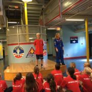 6th graders watch a demonstration at space camp
