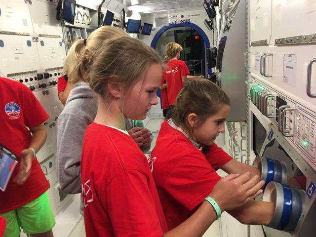 6th grade girls explore at space camp