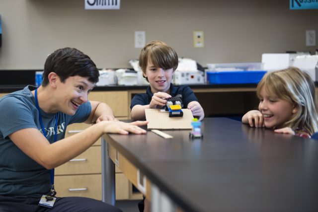 Charleston Day School science students admission welcome to classroom
